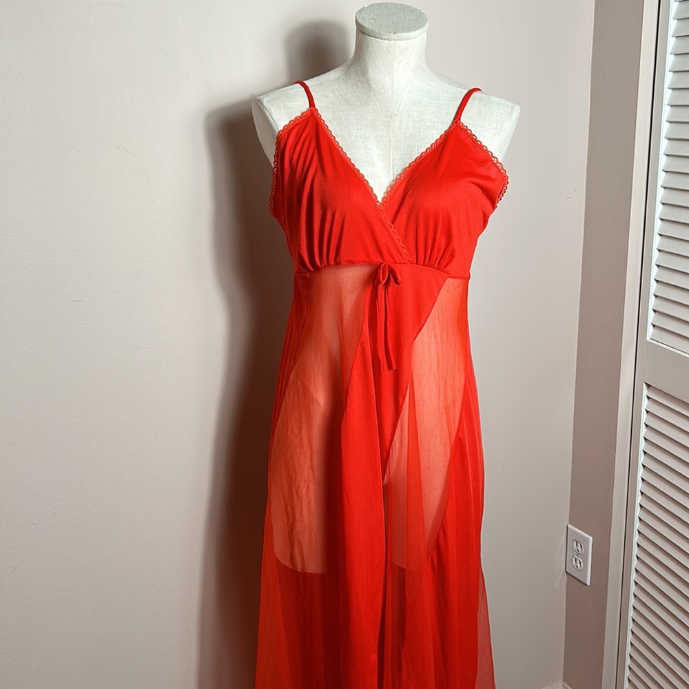 Marcella Vintage See Through Maxi Night Gown size M